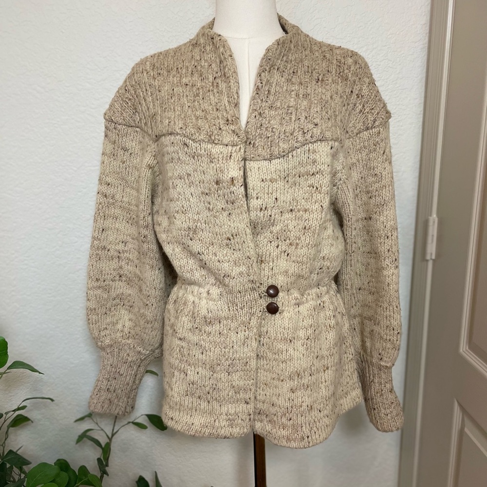 Vintage I.B. Diffusion Wool Blend Cardigan Sweater - Made in Hong Kong